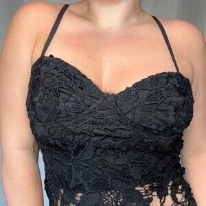 Toska Black Lace Tank Top
